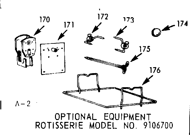 Kenmore 1039466663 optional rotisserie diagram