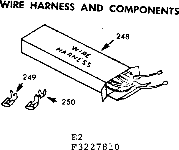Kenmore 1033227810 wire harness and components diagram