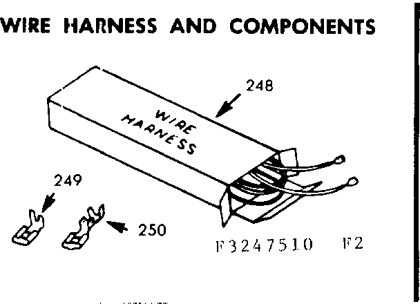Kenmore 1033247540 wire harness & components diagram