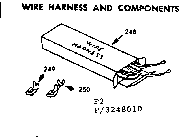 Kenmore 1033248010 wire harness and components diagram