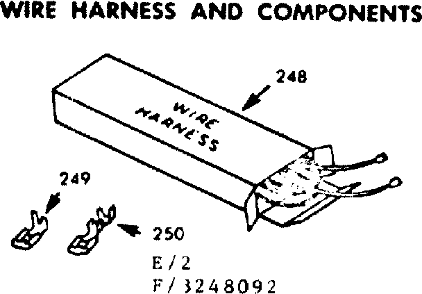 Kenmore 1033248092 wire harness and components diagram