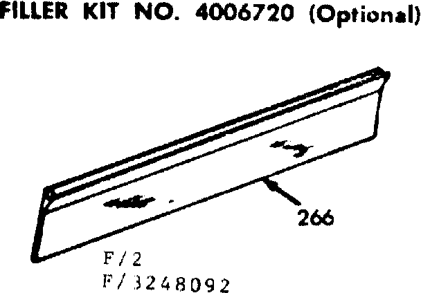 Kenmore 1033248092 filler kit no. 4006720 diagram