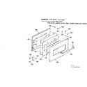 Kenmore 1033248210 visi-bake upper oven and lower broiler door diagram