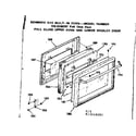 Kenmore 1033248291 full glass upper oven and lower broiler door diagram