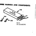 Kenmore 1033248291 wire harness and components diagram