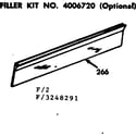 Kenmore 1033248291 optional filler kit 4006720 diagram