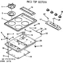 Kenmore 1033357811 main top section diagram