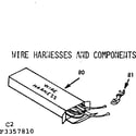 Kenmore 1033357811 wire harnesses and components diagram