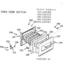 Kenmore 1034227261 oven door section diagram
