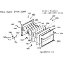 Kenmore 1034227261 full glass oven door diagram