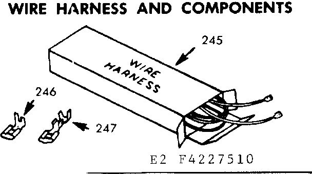 Kenmore 1034227520 wire harness and components diagram