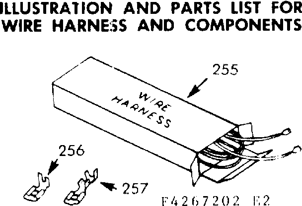 Kenmore 1034267262 wire harness & components diagram