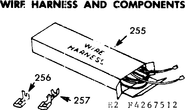 Kenmore 1034267593 wire harness and components diagram