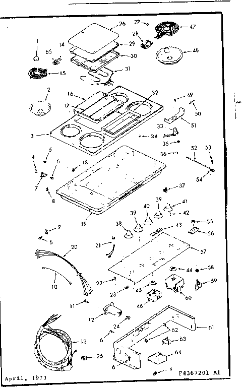 Kenmore 1034367261 cooktop diagram