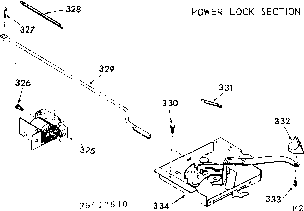 Kenmore 1036417610 power lock section diagram