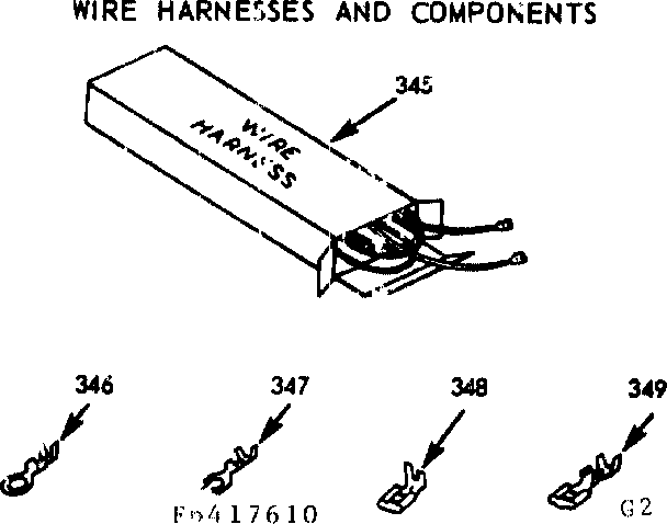 Kenmore 1036417610 wire harnesses & components diagram