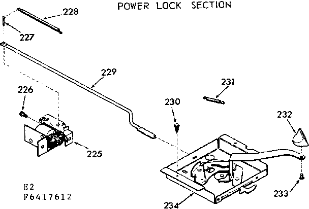 Kenmore 1039327613 power lock section diagram