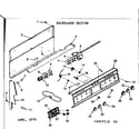 Kenmore 1036427510 backguard section diagram