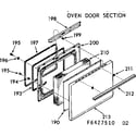 Kenmore 1036427510 oven door section diagram