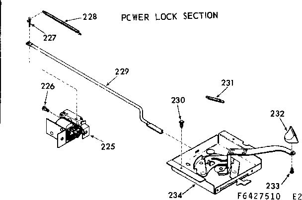 Kenmore 1036427510 power lock section diagram