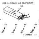 Kenmore 1036427510 wire harness and components diagram