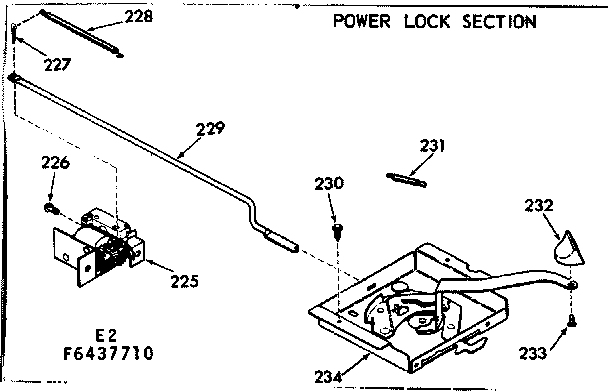Kenmore 1036447710 power lock section diagram