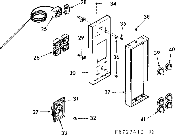 Kenmore 1036737441 control panel section diagram