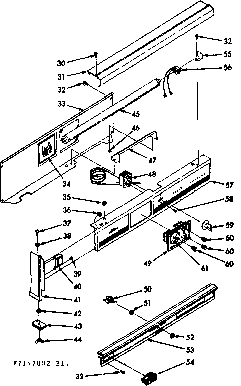 Kenmore 1037147042 backguard section diagram
