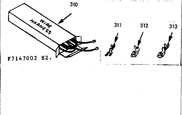 Kenmore 1037147042 wire harnesses & components diagram