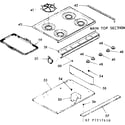 Kenmore 1037277660 main top section diagram