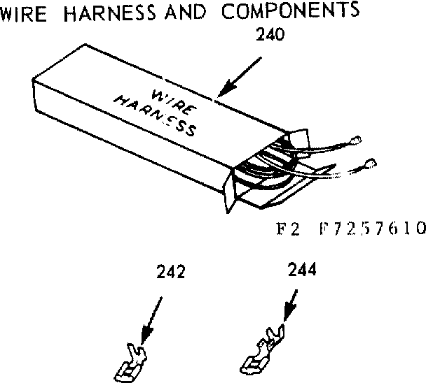 Kenmore 1037277660 wire harness and components diagram