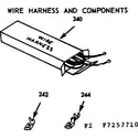 Kenmore 1037257710 wire harness and components diagram