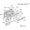 Kenmore 1037267810 oven door section diagram