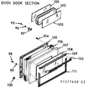 Kenmore 1037277420 oven door section diagram