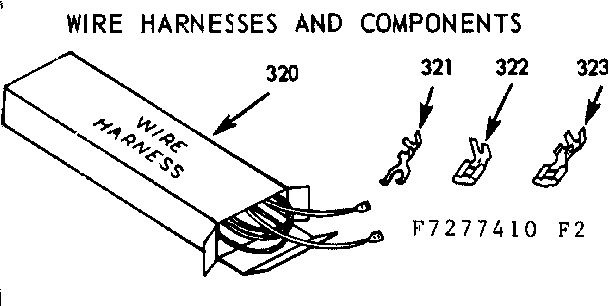 Kenmore 1037277460 wire harnesses and components diagram