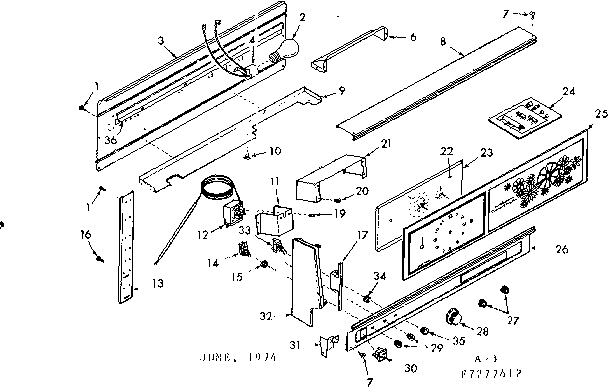 Kenmore 1037277442 backguard section diagram