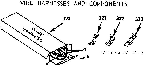 Kenmore 1037277442 wire harnesses and components diagram