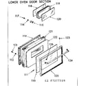 Kenmore 1037277510 lower oven door section diagram