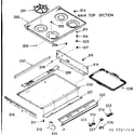 Kenmore 1037277510 main top section diagram