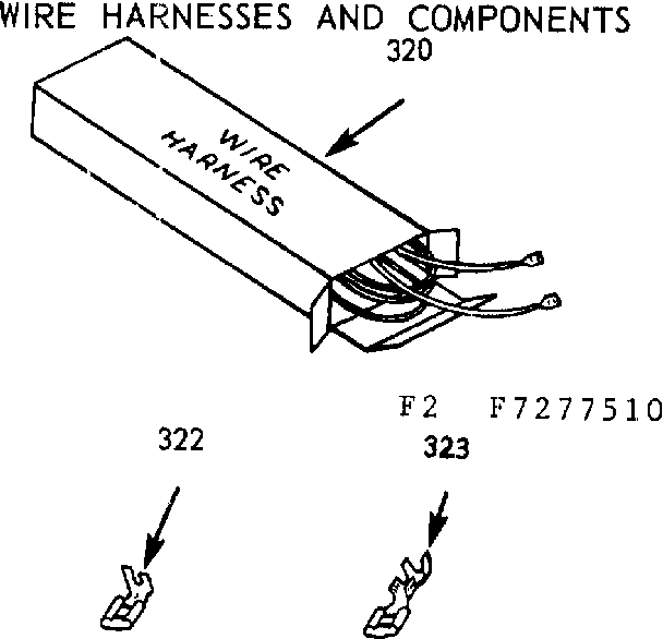 Kenmore 1037277520 wire harness and components diagram