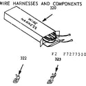 Kenmore 1037277510 wire harness and components diagram