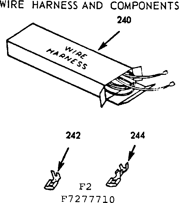 Kenmore 1037277710 wire harness and components diagram