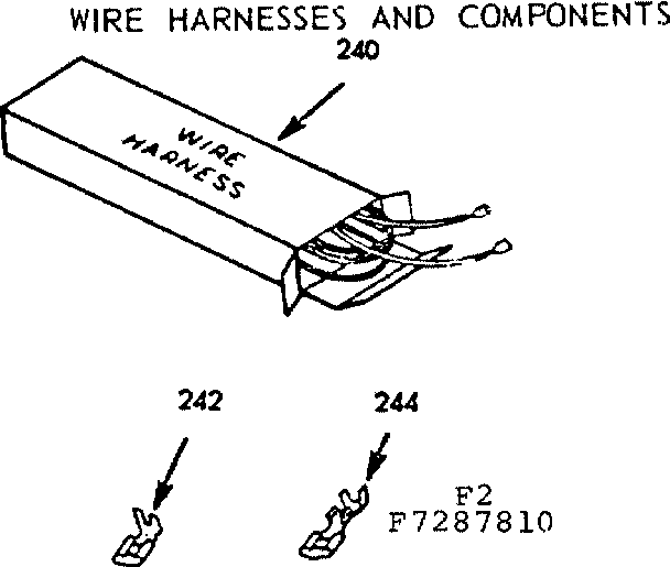 Kenmore 1037287810 wire harness and components diagram
