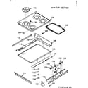 Kenmore 1037297421 main top section diagram