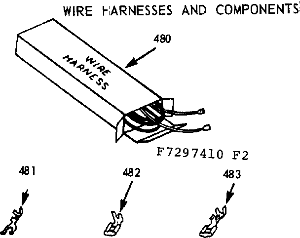 Kenmore 1037297410 wire harnesses and components diagram