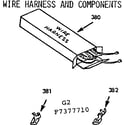 Kenmore 1037377710 wire harness and components diagram