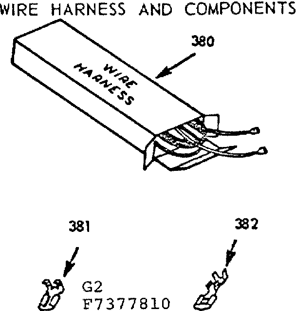 Kenmore 1037377810 wire harness and components diagram