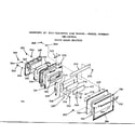 Kenmore 1037387813 oven door section diagram