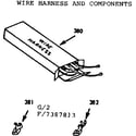 Kenmore 1037387813 wire harnesses and components diagram