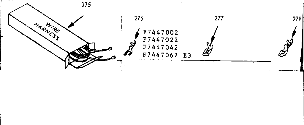 Kenmore 1037447002 wire harnesses and components diagram